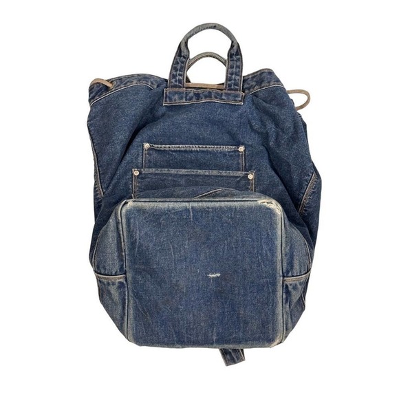 Vtg Ralph Lauren Polo US Flag Denim Duffle Bag X Large - Picture 3 of 7